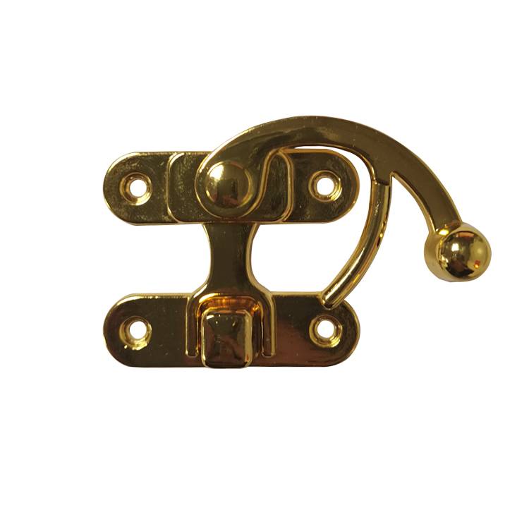 PA025 Brass Plated Swing Arm Latch Hook Hasp