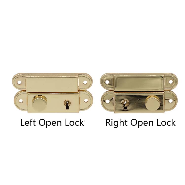 PA065 Perfume wooden box rectangle metal press push lock