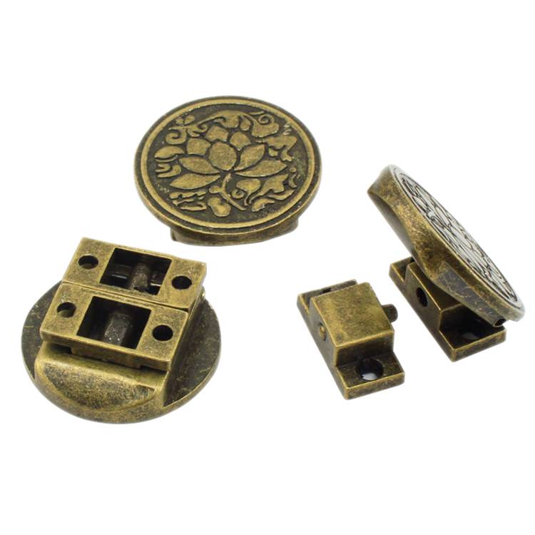 PA176 Luxury wooden perfume case metal accessories box hasp latch lock