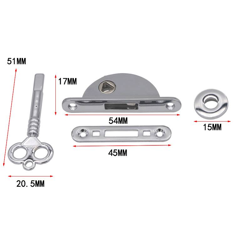 PA142 Cigar box metal accessories half mortise lock