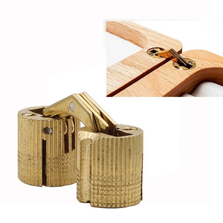 PD108 Wooden Box Metal Accessories Barrel Concealed Hinge