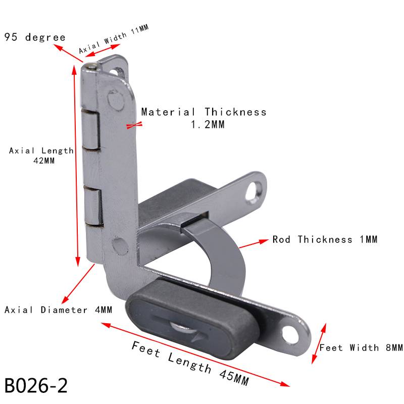 PB026 Wooden box metal accessories buffer quadrant hinge