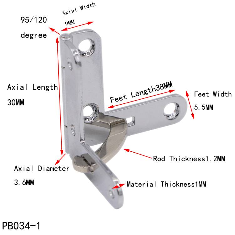 PB034 Carbon Steel Quadrant Hinge