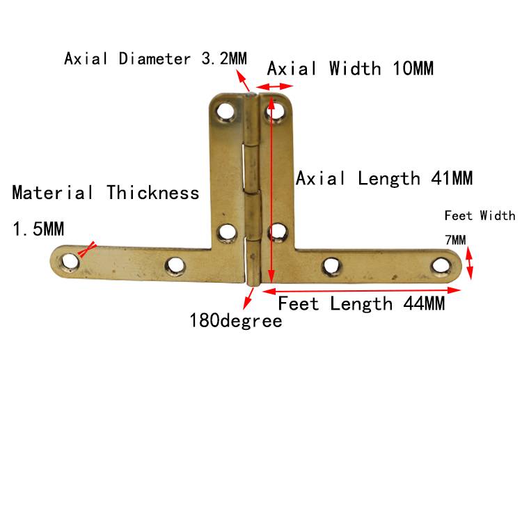 PB040 T Shape Quadrant Hinge,Copper Material