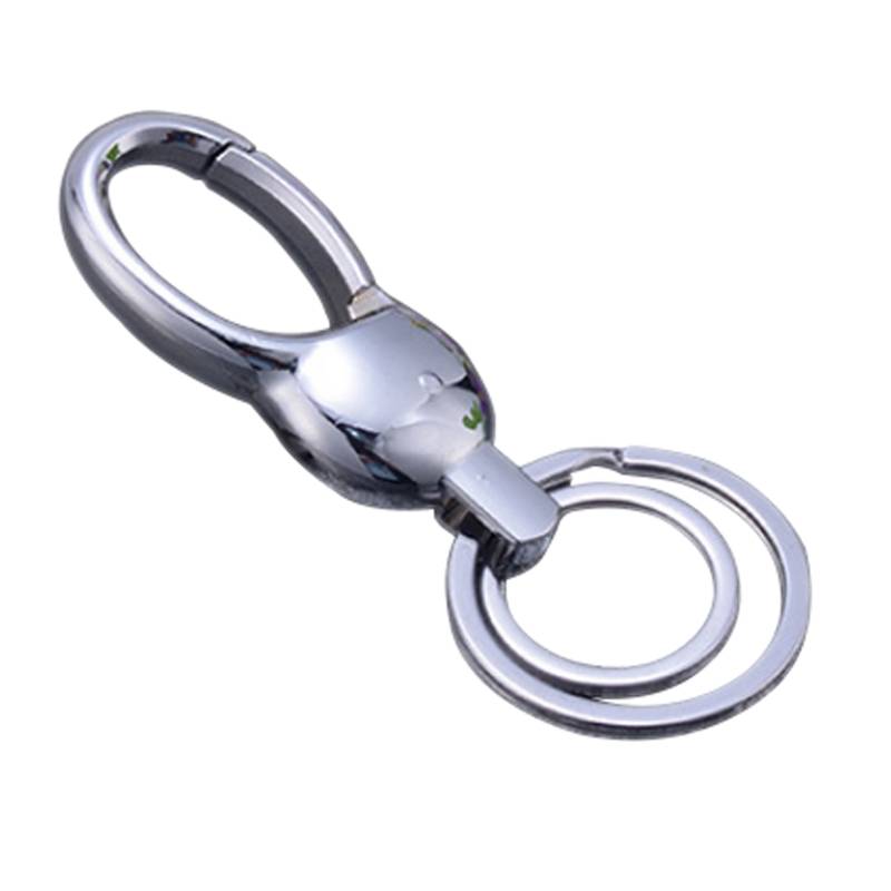 Alloy Metal Keychain Keyring Key Chain Double Key Ring Holder